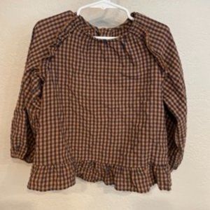 Zara Checkered Blouse 4-5T